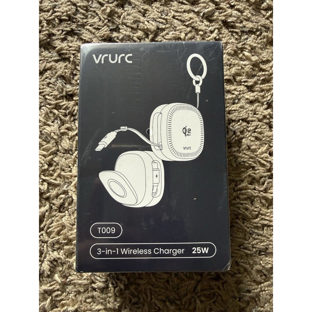Vrurc 3-in-1 Charging Station Qi2.2  25W Magnetic Wireless Charger 45W Adapter